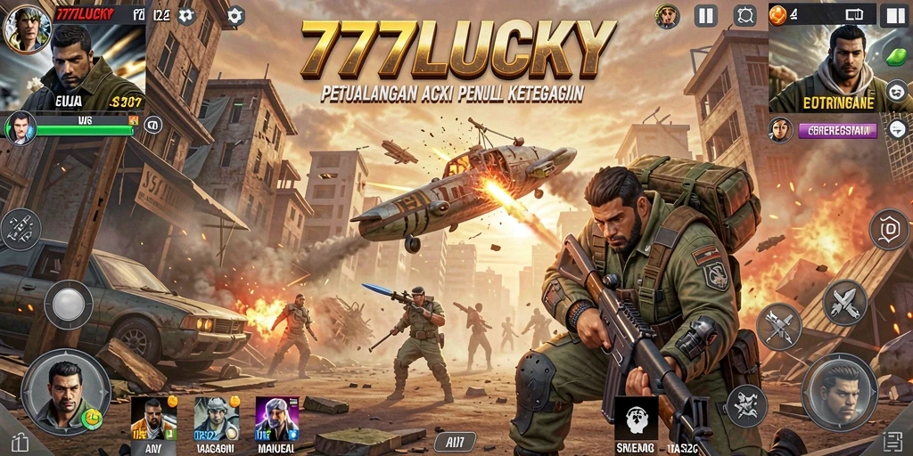 Gameplay intens 777LUCKY dengan pertarungan seru.