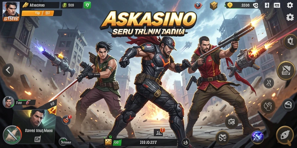 Tangkapan layar yang menunjukkan pertempuran seru dalam game Action.