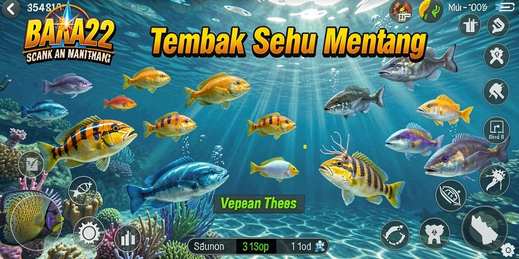 Tangkapan layar menampilkan keseruan gameplay Tembak Ikan di BARA22.