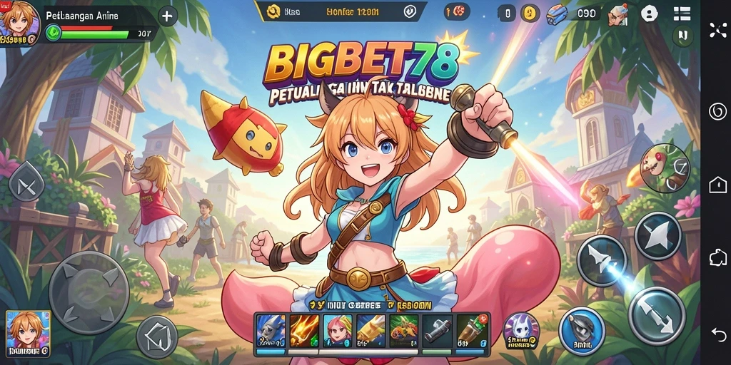 Tampilan menarik dan dinamis dari gameplay BIGBET78 yang penuh warna.