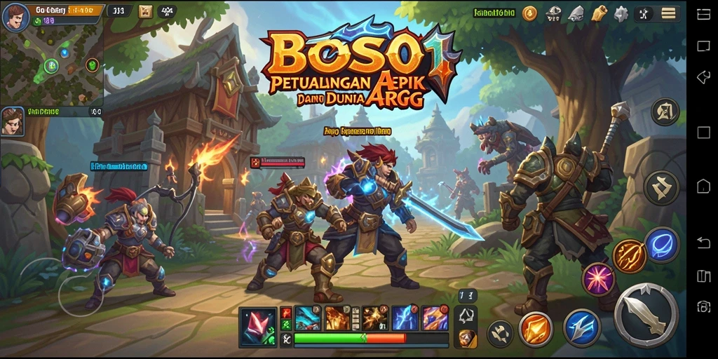 Tampilan gameplay dari BOS01 dengan aksi pertempuran seru.