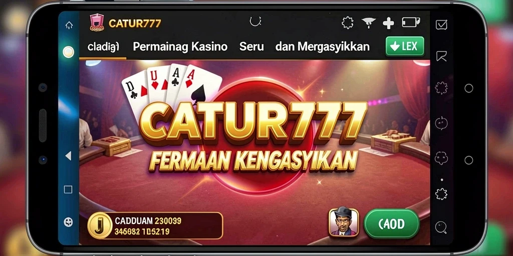 Screenshot utama CATUR777 menampilkan gameplay yang mendebarkan dan interaktif.