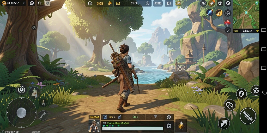 Tampilan luar biasa dari gameplay Open World DEWI567 dengan eksplorasi bebas.