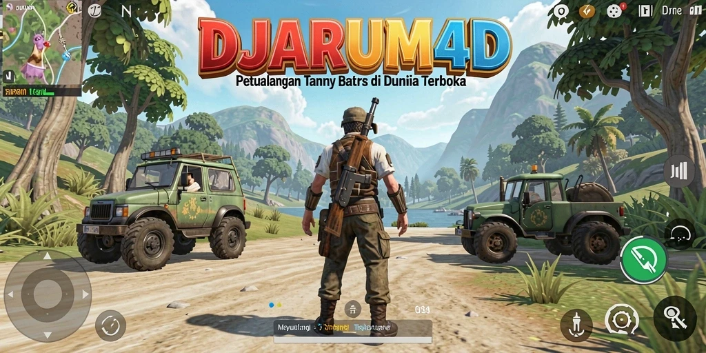 Tampilan gameplay DJARUM4D menampilkan dunia terbuka yang luas dan interaktif.