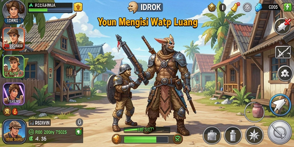 Gameplay seru dan interaktif dari IDROK dalam layar utama.