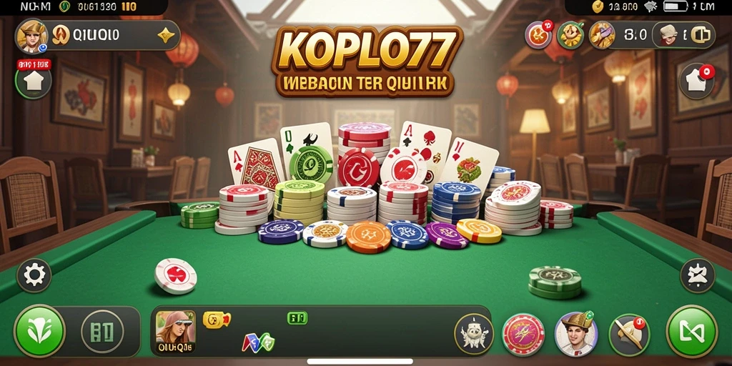 Screenshot permainan QiuQiu KOPLO77 dengan tampilan menarik.