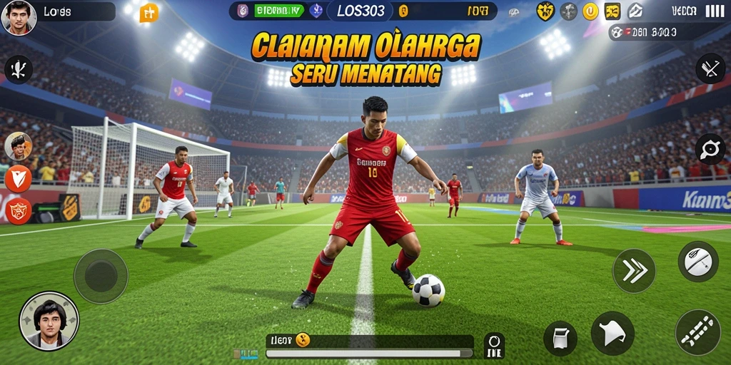 Tampilan gameplay seru dari LOS303 yang menampilkan aksi olahraga yang menantang.
