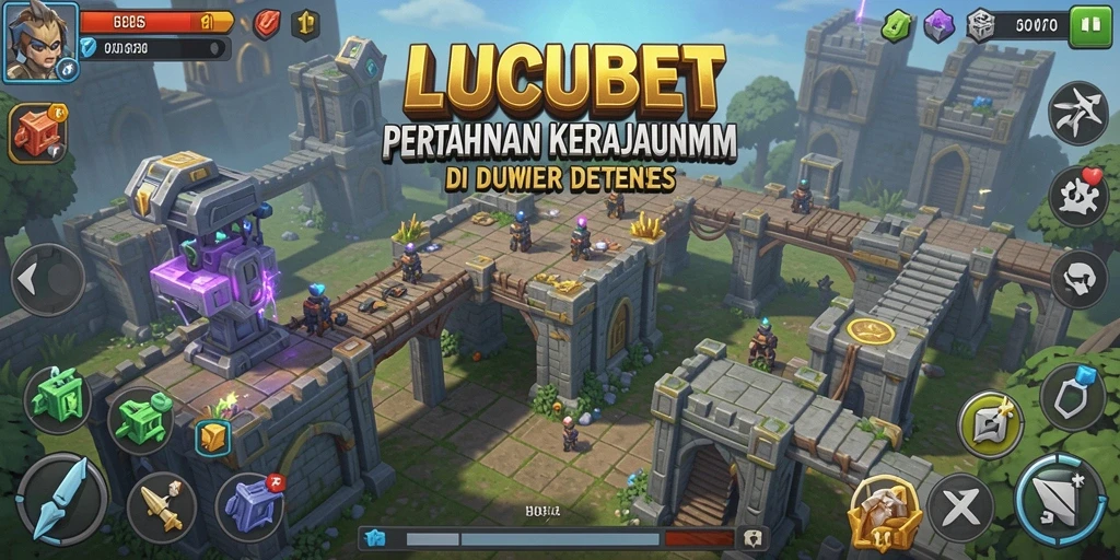 Tampilan gameplay menarik LUCUBET dengan strategi Tower Defense.