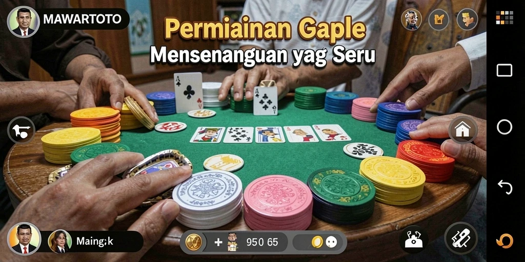 Screenshot dari gameplay seru Gaple di MAWARTOTO.