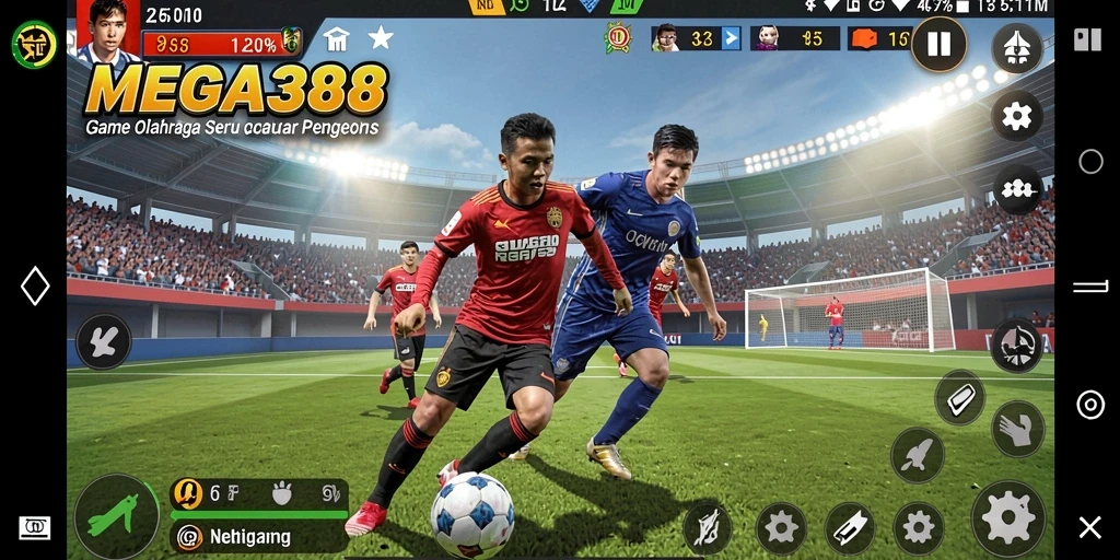 Tangkapan layar gameplay MEGA388 yang menampilkan aksi seru olahraga.