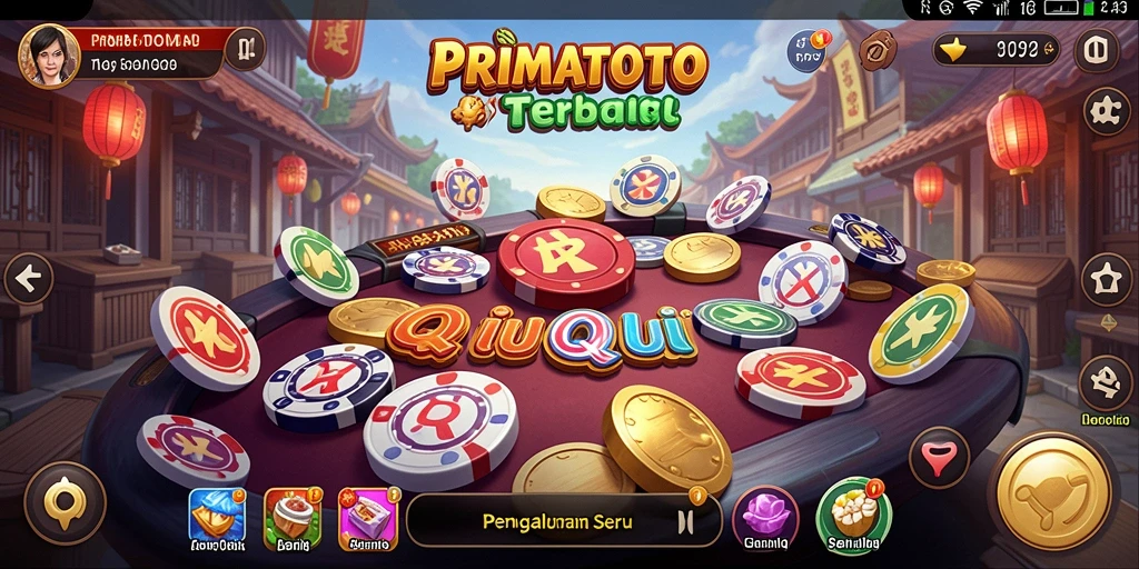 Tampilan menarik dalam gameplay QiuQiu PRIMATOTO.