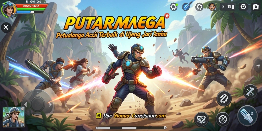 Screenshot gameplay PUTARMEGA menampilkan aksi seru dan grafis menawan.