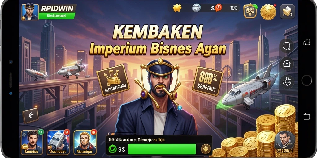 Gameplay RPIDWIN menunjukkan detail strategi bisnis yang menarik.