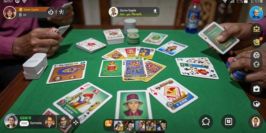 Tangkapan layar gameplay <strong>SD107</strong> yang menunjukkan keseruan bermain Gaple.