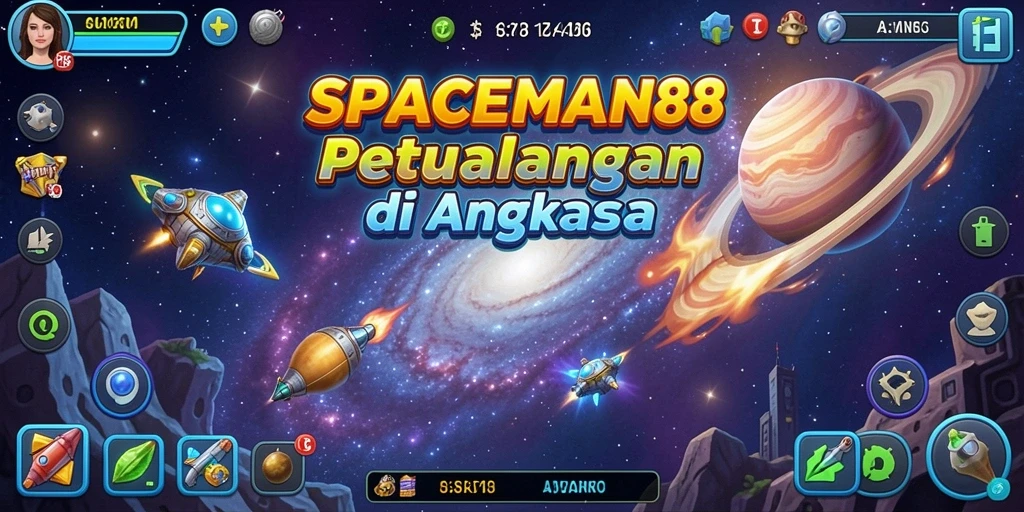 Tampilan screenshot <strong>SPACEMAN88</strong> menunjukkan gameplay Arcade yang penuh warna dan tantangan.