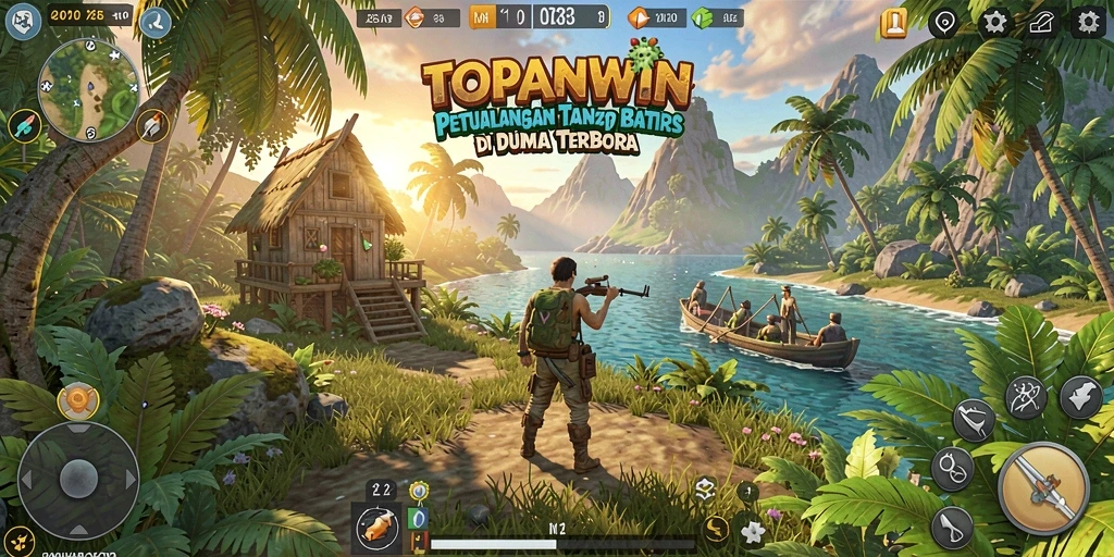 Screenshot gameplay TOPANWIN menampilkan dunia terbuka yang luas dan menakjubkan.
