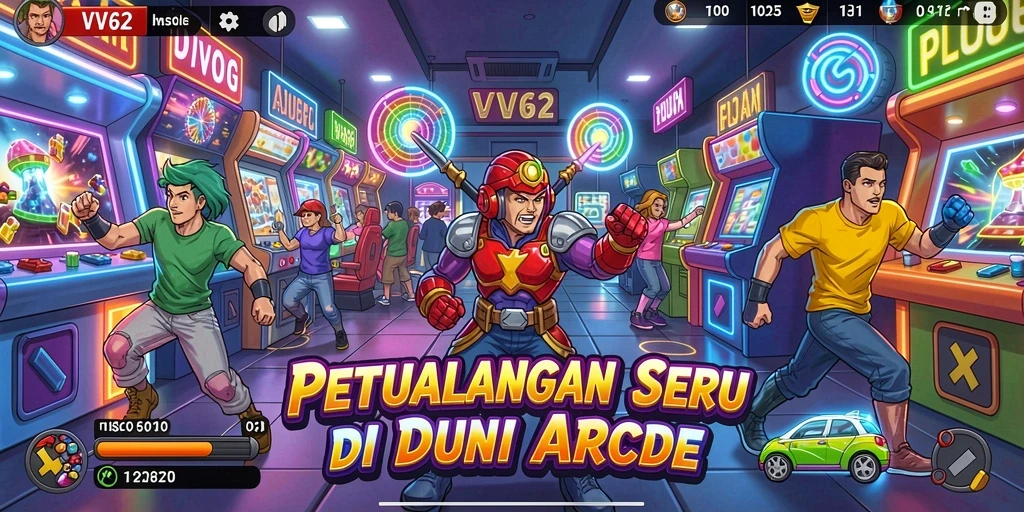 Tampilan gameplay seru dari VV62 saat melawan rintangan.